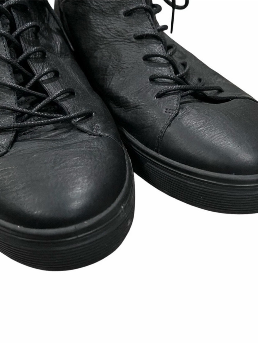 ECCO Men’s 12 EU 46 Black Leather Street Tray Tech Lace Up Sneaker Boots S3 - Picture 4 of 7